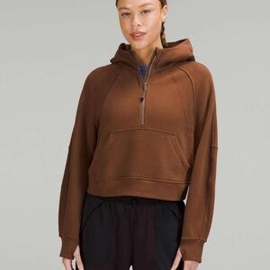 Lululemon Brown Scuba Oversized Half Zip - M/L